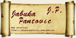 Jabuka Pantović vizit kartica